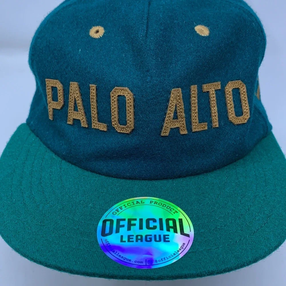 Official League The Wooly Palo Alto The Pro Green Wool Retro Style Hat NWT